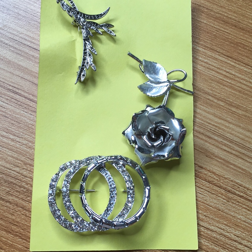BUNDLE vintage - 3 Silver Brooches